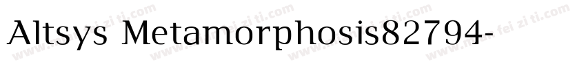 Altsys Metamorphosis82794字体转换